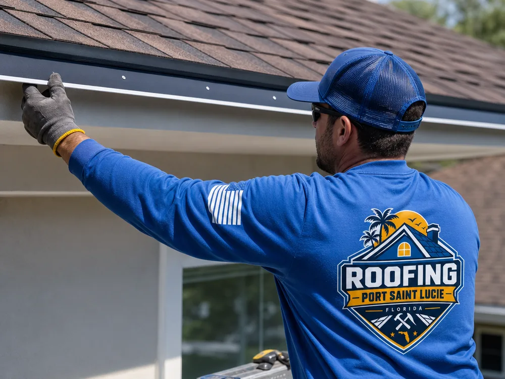Cleanly installed drip edge and aligned starter course at a residential roof eave